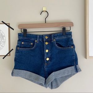 & Other Stories High Waisted Denim Shorts